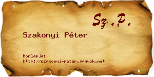 Szakonyi Péter névjegykártya